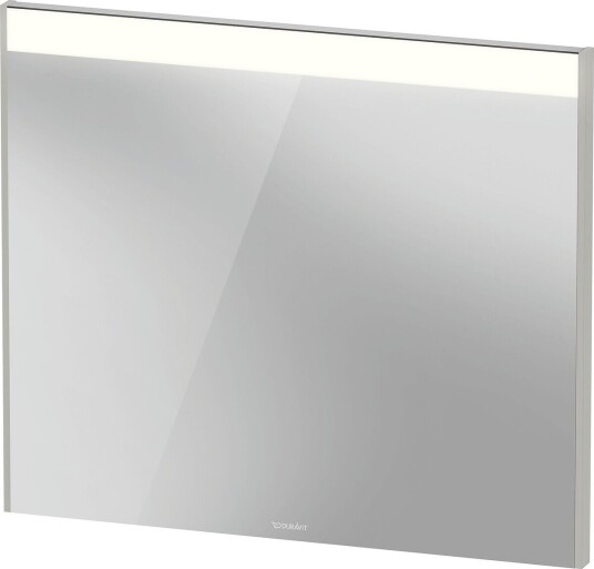 Brioso Speil med LED-lys 82x70 cm Dimbar Hvit Høyglans Dekor