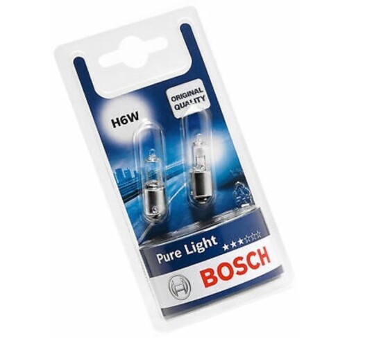 Bosch Pure Light lyspære
sett H6W 1987301035 Bosch Pure Light lyspære
sett H6W 1987301035