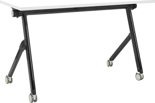 Hopfällbart skrivbord Beliani Bendi Ljus trä/svart 120x60x75 cm White\|\|Black 120x60x75 cm