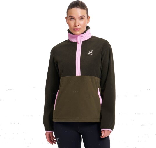 Revolutionrace Woodland Half zip Fleece Herre Deep Navy/Peyote S Herre Overdeler Fleece & midlayers