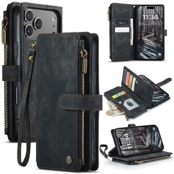 Caseme iPhone 17 Pro C30 Multifunksjonell Lommebok deksel   Svart