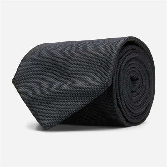 Ferner Jacobsen Tie Silk - Black Structure Ferner Jacobsen Tie Silk - Black Structure