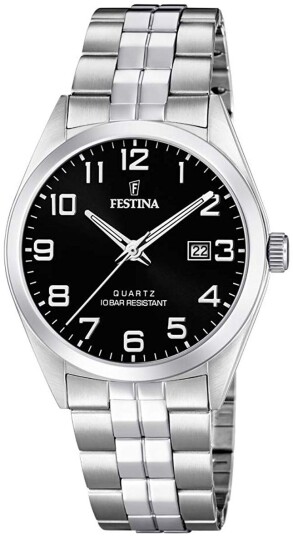Festina Herreklokke F20437 4 Classic Sort/Stål Ø40 mm