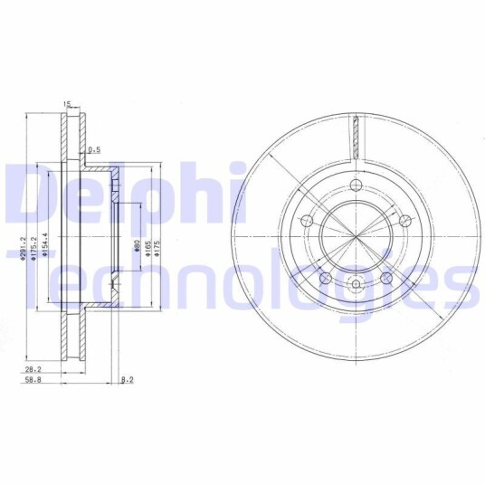 Bremseskive DELPHI BG2613