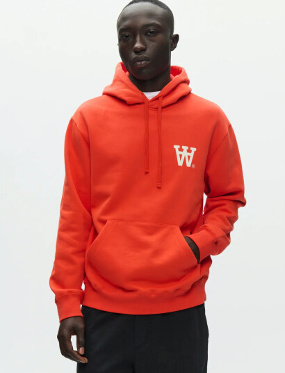 WOOD WOOD Wwcass Aa Print Hoodie 25219 Orange XL WOOD WOOD Wwcass Aa Print Hoodie 25219 Orange XL