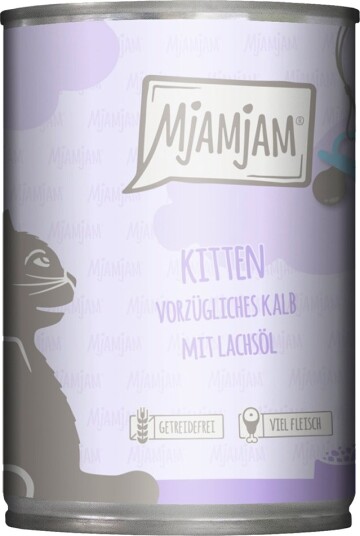 Mjamjam Våtfôr Kitten Utsøkt Kalvekjøtt Med Lakseolje 6 X 400 G Mjamjam Våtfôr Kitten Utsøkt Kalvekjøtt Med Lakseolje 6 X 400 G
