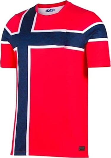 Norge Hjemmedrakt for Voksne 2026-2027, Pustende Fotballtrøye, Hurtigtørkende T-skjorte 26-27 nummer XL