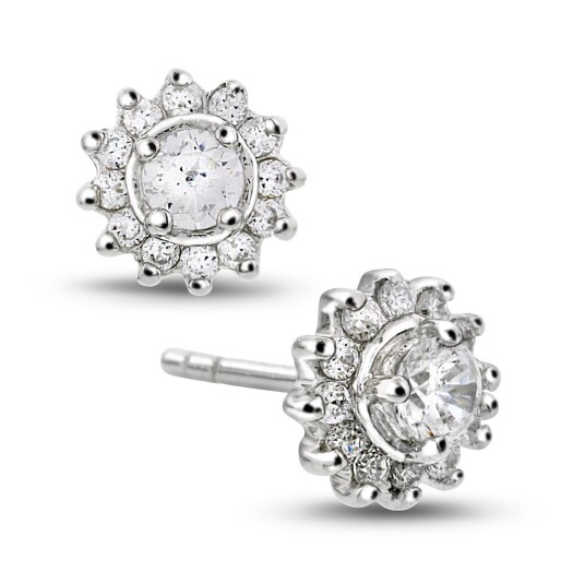 Pan Jewelry, Øredobber i 925 sølv med zirkonia