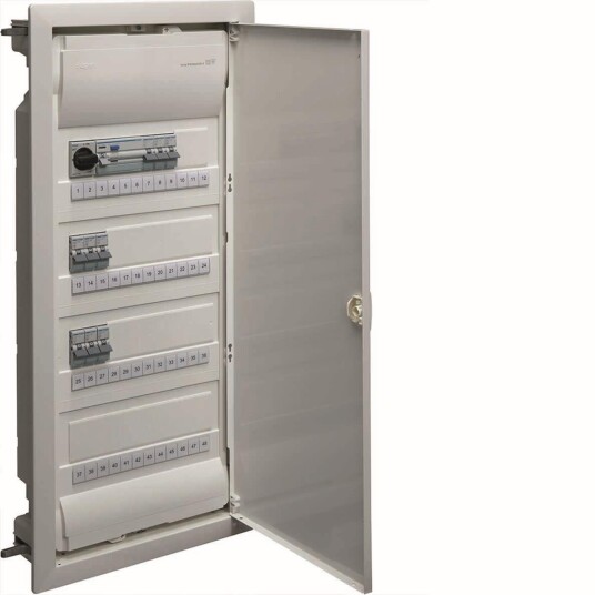 Hager VU48NF Sentralapparat Type: Volta IP30 4 x 12 moduler Elfordeling & strømforsyning