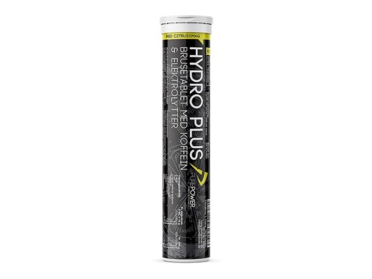 PurePower Hydro Plus brusetabletter med koffein og elektrolytter sitron 20 x 4 g PurePower Hydro Plus brusetabletter med koffein og elektrolytter sitron 20 x 4 g
