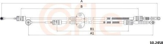 Kabel, girmekanisme COFLE 10.2458 Kabel, girmekanisme COFLE 10.2458