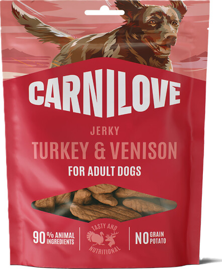 Carnilove Hundesnacks Jerky med Tyrkey og Rådyr 100 g Carnilove Hundesnacks Jerky med Tyrkey og Rådyr 100 g