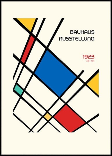 Bauhaus Geometric Design Retro Plakat Plakat / 70x100cm