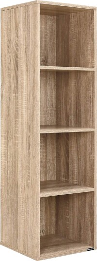 Bokhylle med 4 rom eik 106x30x30cm