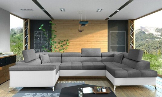Hjørnesofa Eltap Thiago 342x208x88 cm Sawana 05 Soft 17 Grå Høyre