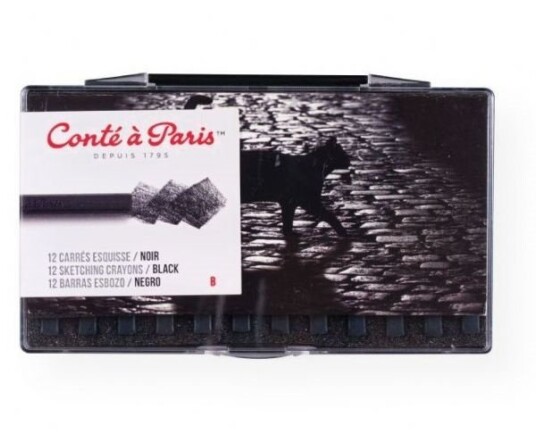 Conté à Paris Pastellkritor B Svart