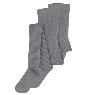 Name It Tights 2-pack Nknpantyhose Rib Mørkegrå Melange