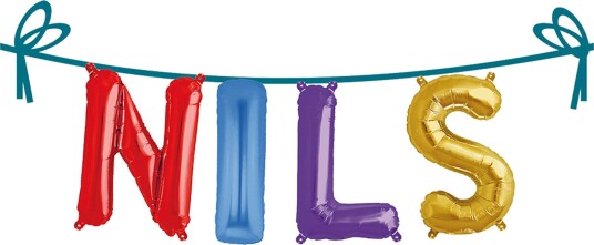 Ballonggirlander Folie Navn - Nils