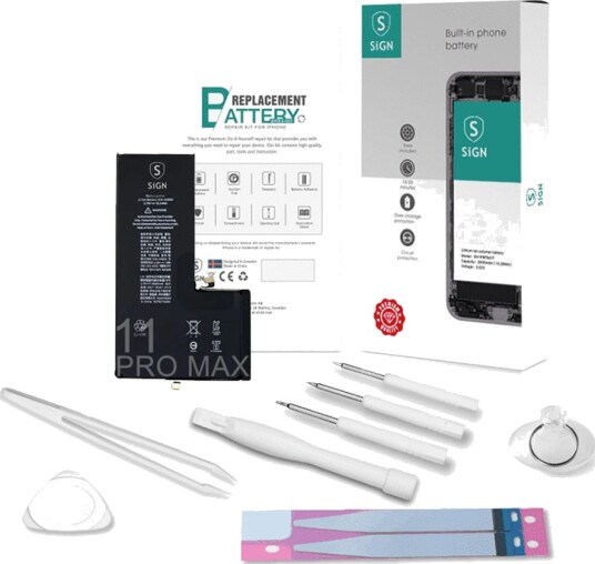 SiGN komplett batteribyttesett – iPhone 11 Pro Max