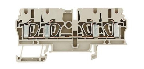 Weidmüller ZDU 2.5/4AN Gjennomgangsradsplint beige 0,5–4 mm² 24 A Lengde: 79,5 mm Elfordeling & strømforsyning