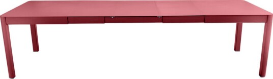Fermob Ribambelle Extension Table 149/299x100 Cm Chili 43 Utendørs Spisebord Rød Metall