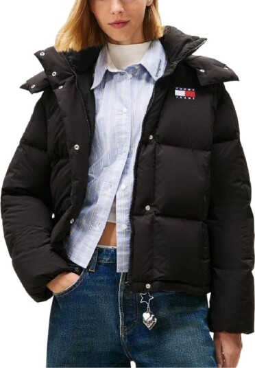 Tommy Jeans Tjw Alaska Grid Down Jacket Ext - Black - S