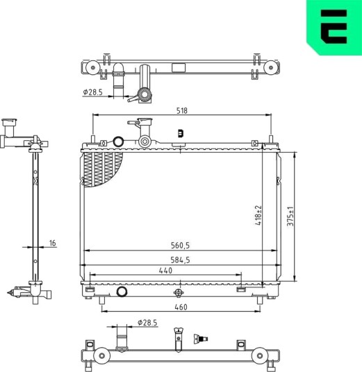 ERA 673591 Radiator motorkjøling