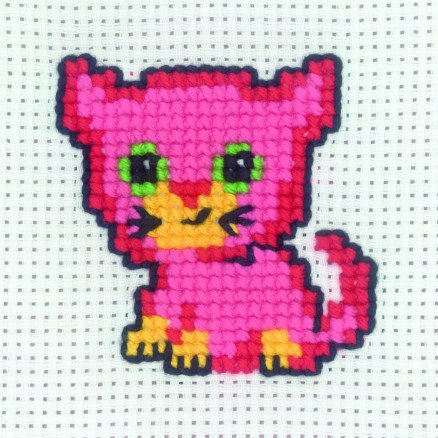 Permin Broderisett Katt 8x8cm