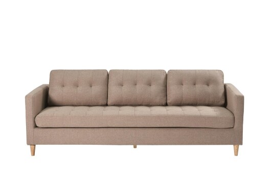Marino sofa 3 seter stoff brun.