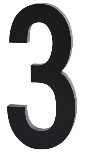 Design Letters tall aluminium 50 mm 3