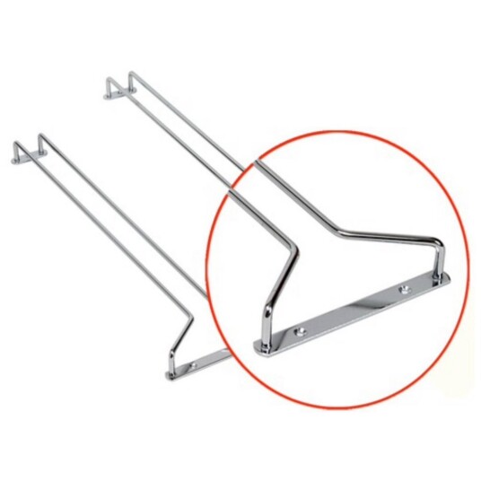 Glasstativ i krom for oppheng 30 cm 2-pakning Glasstativ i krom for oppheng 30 cm 2-pakning