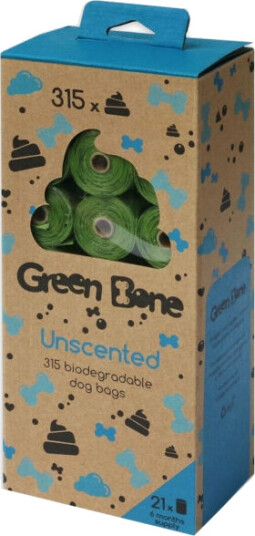 Green Bone Uparfymert Biodegradable Hundeposer Refill (315-pack) Green Bone Uparfymert Biodegradable Hundeposer Refill (315-pack)