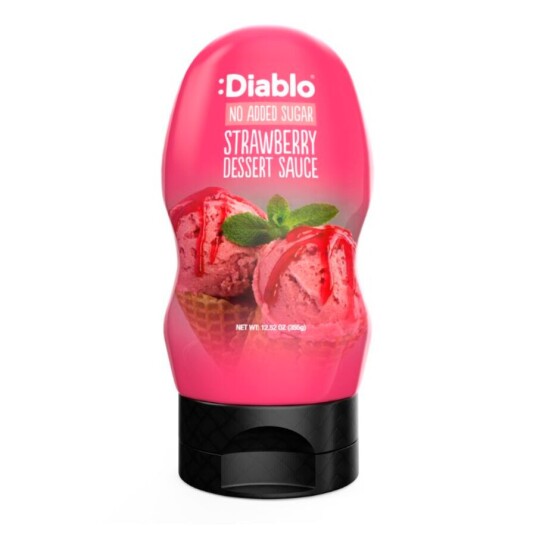 Diablo sukkerfri jordbær dessertsaus 290 ml Diablo sukkerfri jordbær dessertsaus 290 ml