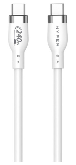 Hyper HyperJuice 240W USB-C ladekabel 2 m Hvit med Power Delivery