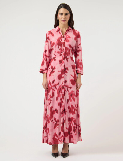 YAS Yassavanna Long Shirt Dress S. Noos Red S