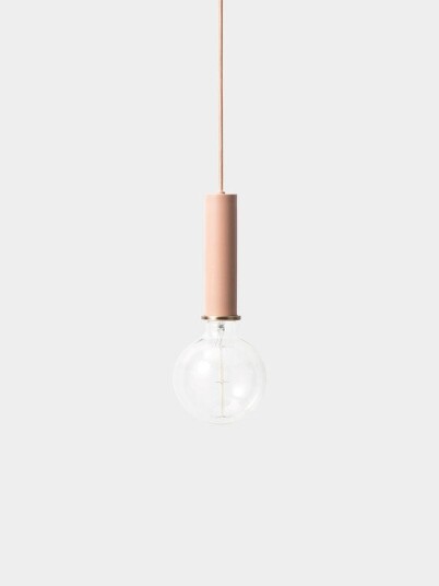 Ferm Living Socket takpendel høy - rosa