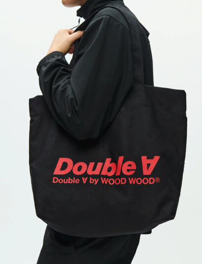WOOD WOOD Wwconner Italic Tote Bag 25306   Black   ONE SIZE