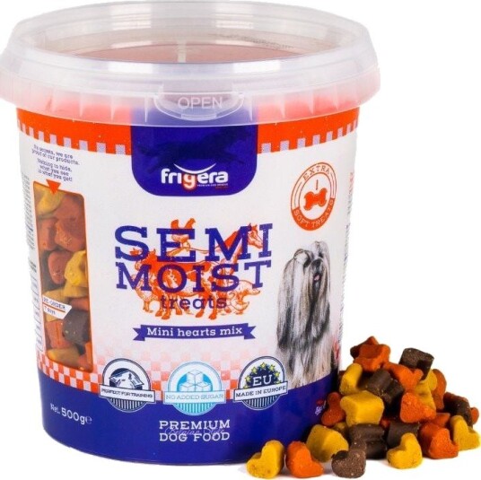 Frigera Semi Moist Treat Soft Mini Heart Mix 402285861231 500 g