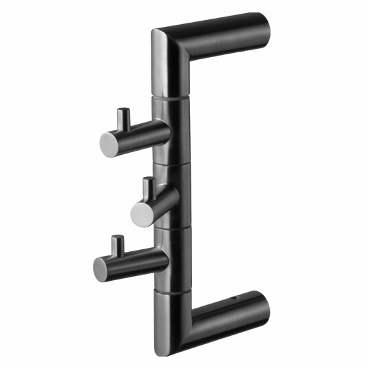 Tapwell Ta253 Håndklekrok Brushed Black Chrome Tapwell Ta253 Håndklekrok Brushed Black Chrome