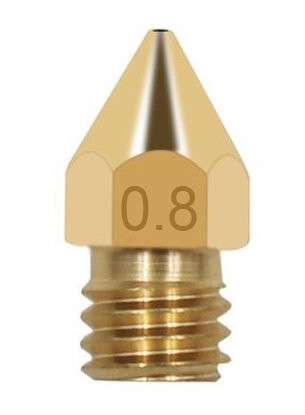 Radius MK8 Brass Nozzle 0 8 mm - 1 pcs Radius MK8 Brass Nozzle 0 8 mm - 1 pcs