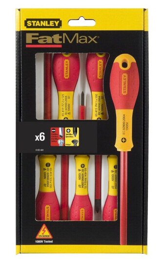 Stanley FatMax 5-delt Stjerneskrutrekkersett for Elektrisk Arbeid Stanley FatMax 5-delt Stjerneskrutrekkersett for Elektrisk Arbeid