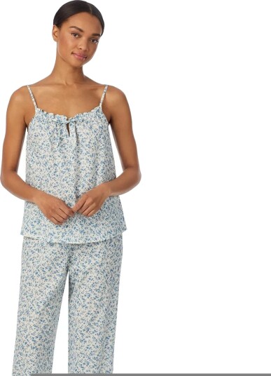 Lauren Ralph Lauren Homewear Lrl Sl.less Tunnel Nk Ankle Pant Pj   Cream   L