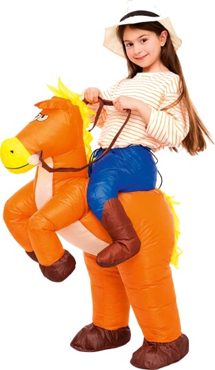 Original Cup Oppblåsbar Ridende Hest Barn Kostyme One size COS-COWBOY-K