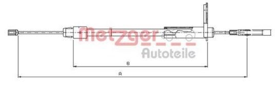 Tautrekk, håndbremse METZGER 10.9434