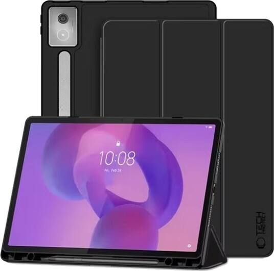 Lenovo Idea Tab Pro Tech-Protect SmartCase Pen Tri-Fold Folio-deksel - Svart