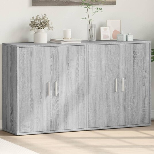 Skjenker 2 grå sonoma 60x31x70 cm konstruert tre 8721102594267
