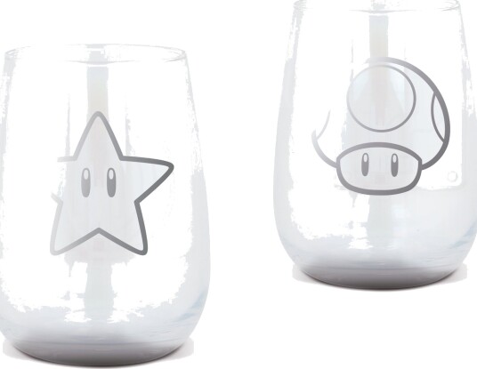 Super Mario Gift set of 2 Glasses 1376 Super Mario Gift set of 2 Glasses 1376
