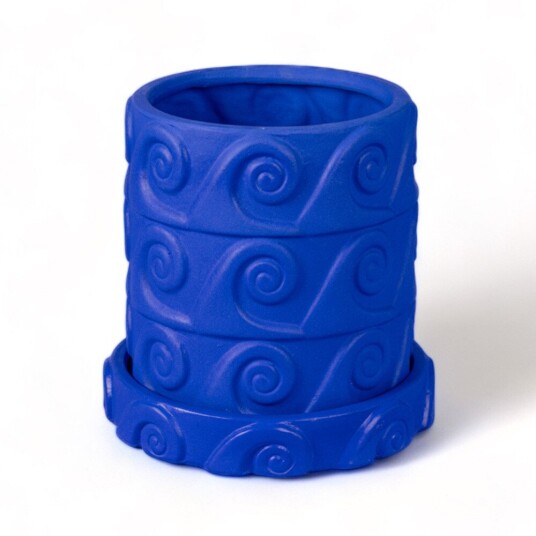 Seletti Magna Graecia Onda Vase w/Saucer Blå Lampemesteren