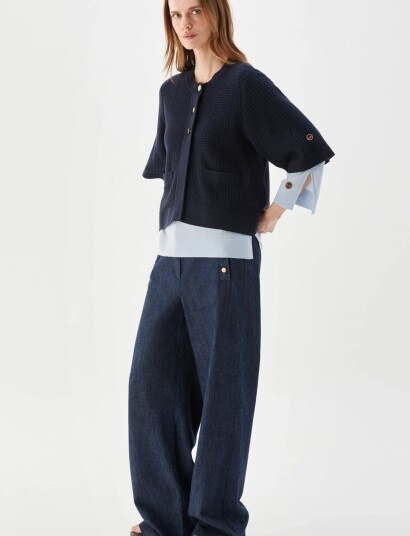 BUSNEL Palmer Cardigan Navy 42