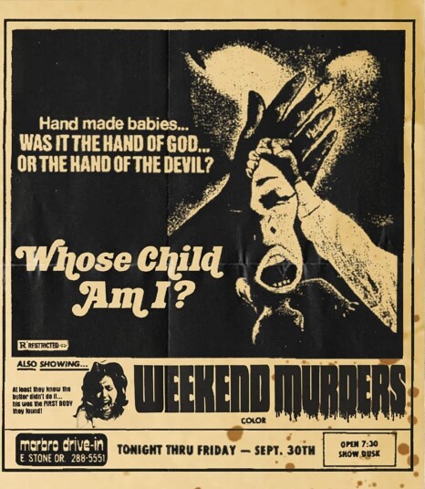 Whose Child Am I? (1976) + Weekend Murders (1970) (DriveIn Double Feature #18)